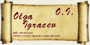 Olga Igračev vizit kartica
